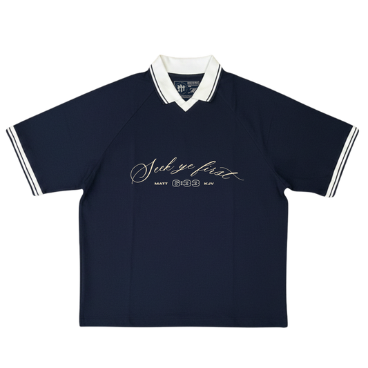 .Seek Ye First | Johnny collar polo | oversized