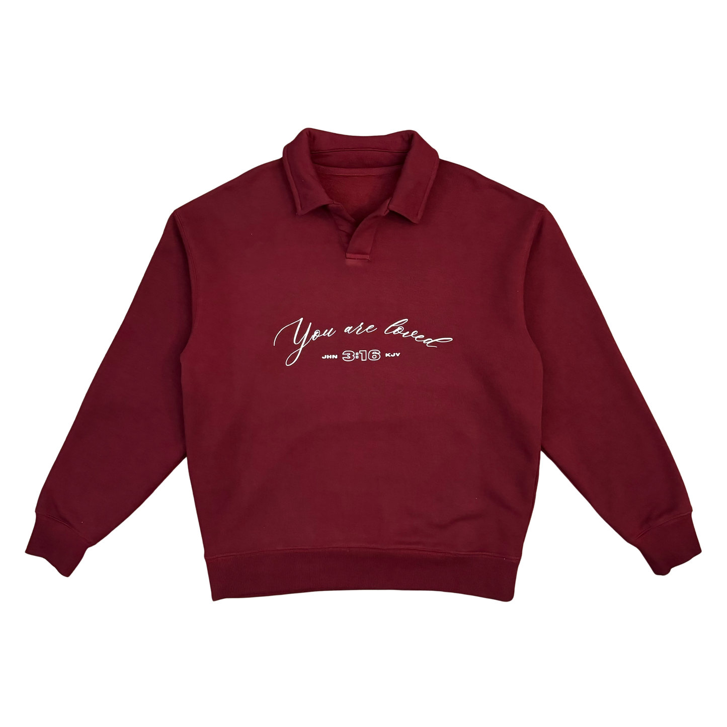 You are Loved | Heavyweight Johnny collar sweatshirt