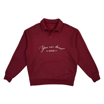 You are Loved | Heavyweight Johnny collar sweatshirt