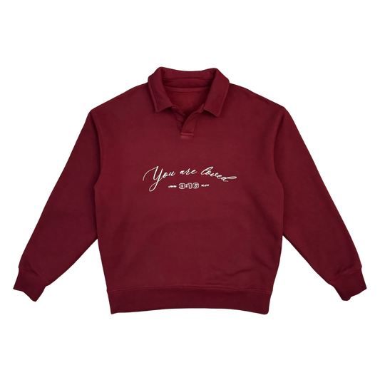 You are Loved | Heavyweight Johnny collar sweatshirt
