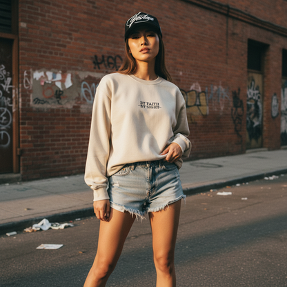 Asian Model - Yeshua Snapback & By Faith Sweatshirt 2